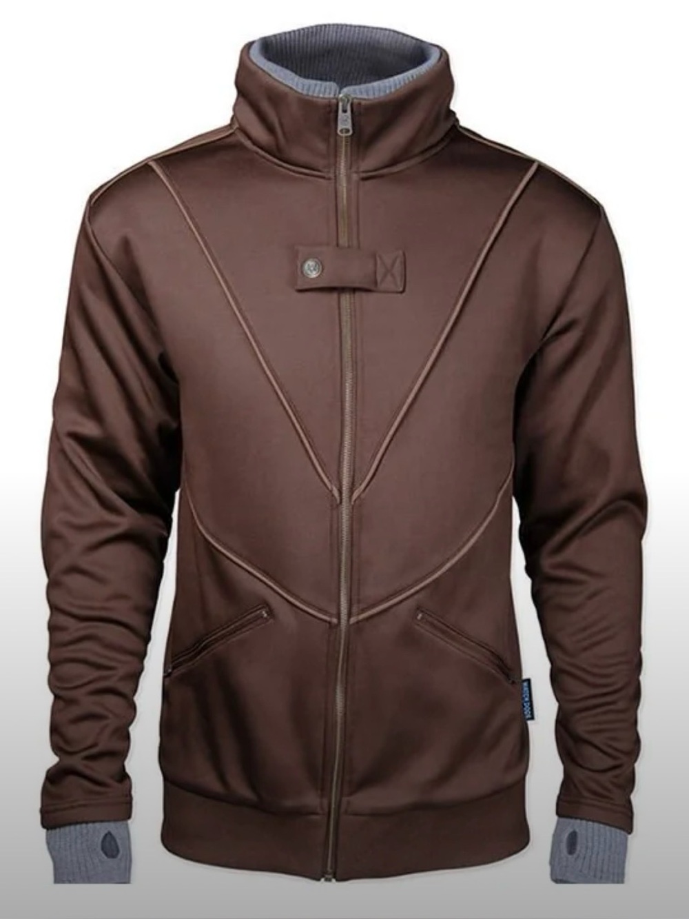 Watch Dogs Aiden Pearce Brown Full Zip Jacket Ubisoft Workshop 2014 Sz S Cosplay